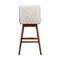 Armen Living Basila Swivel Bar Stool in Brown Oak Wood Finish with Beige Fabric 840254332188 - alternate 10